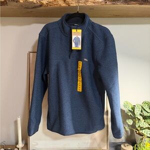 NWT Eddie Bauer Men's Blue Pullover Fleece Sweater